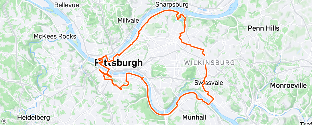 Map of the activity, Okay Pittsburgh!