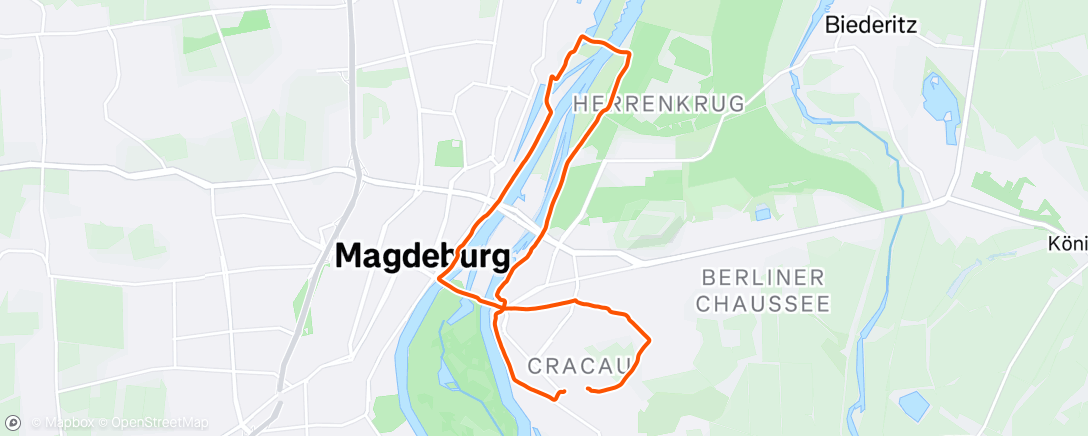 Map of the activity, Spaziergang am Nachmittag