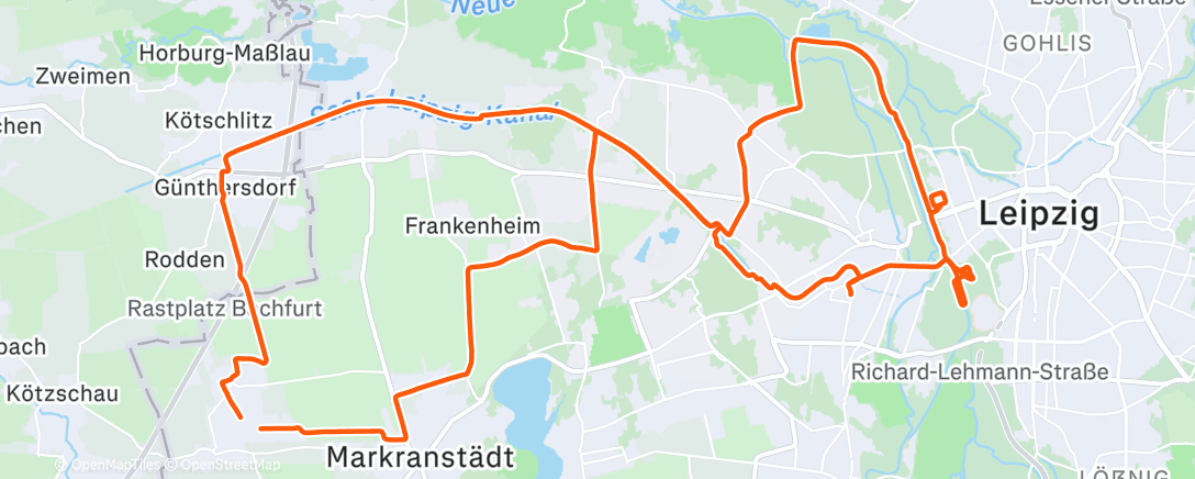 Karte der Aktivität „Fahrt am Nachmittag”