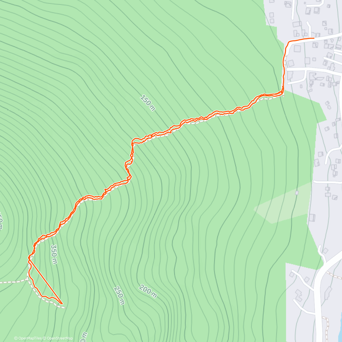 Map of the activity, Trail le matin