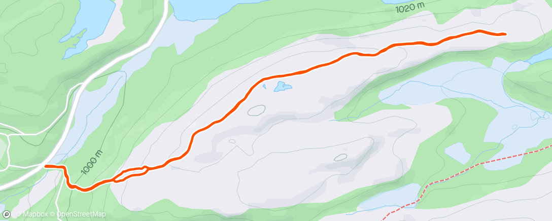 Map of the activity, Familietur over Ryggetrø