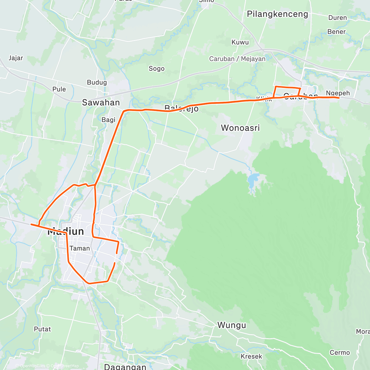 Map of the activity, Peras keringat