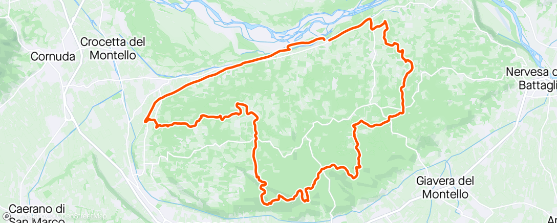 Map of the activity, Montello bike park