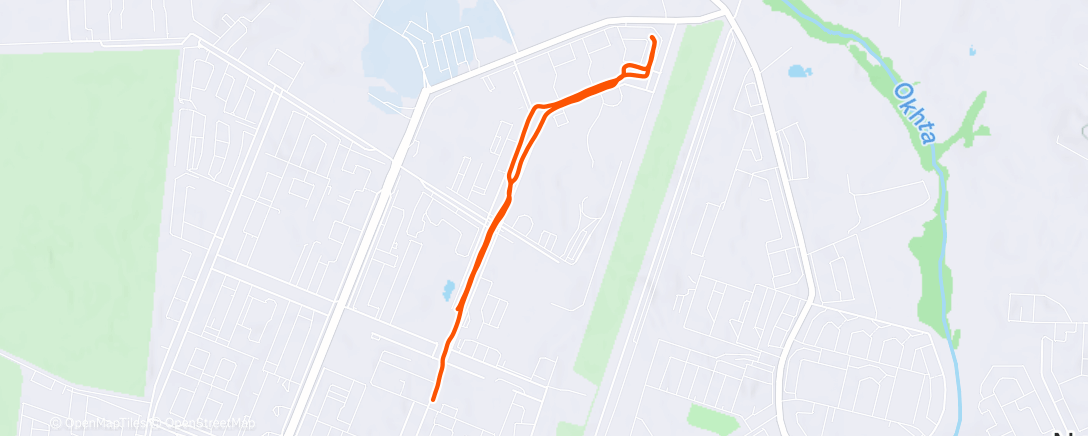 Map of the activity, Дневной забег