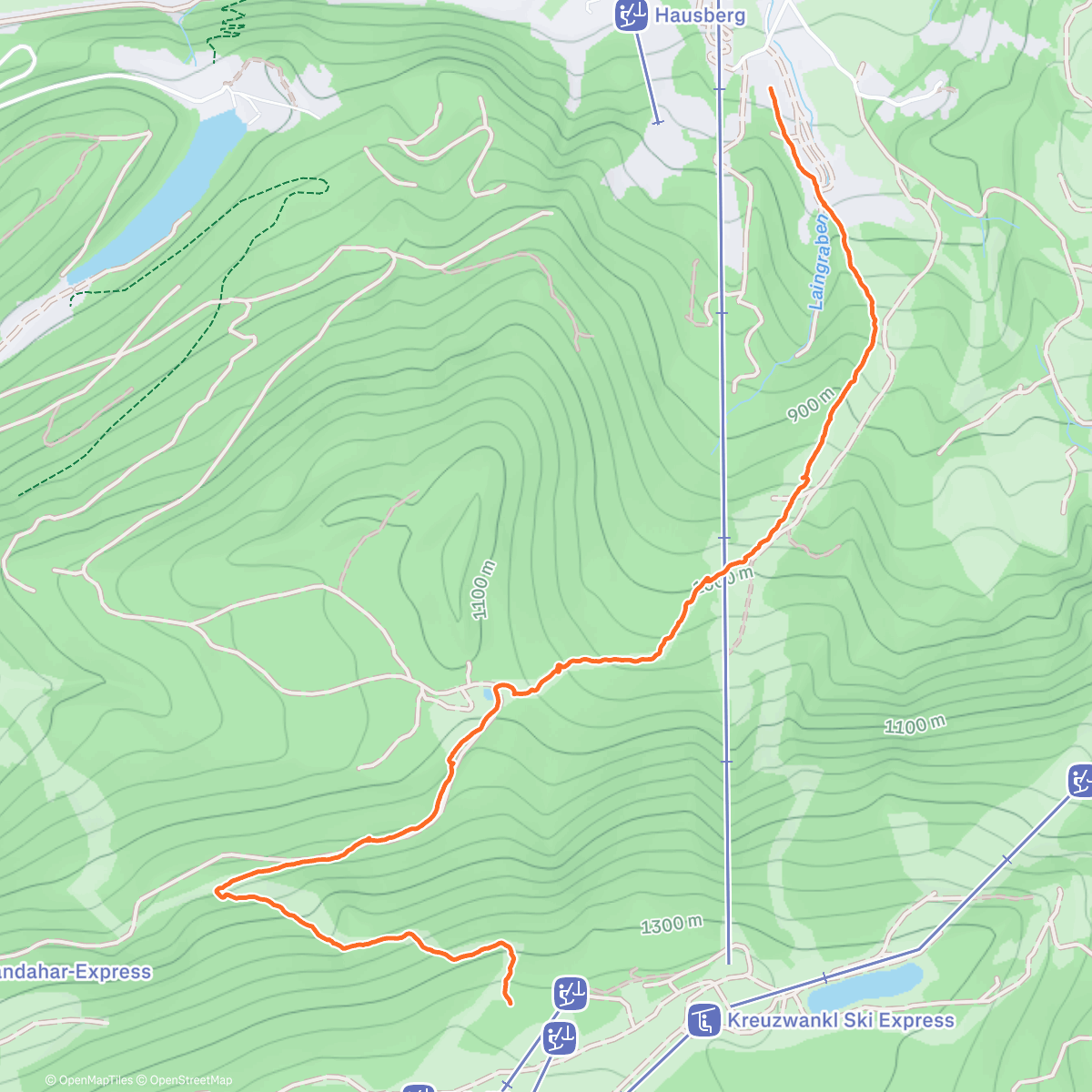 Map of the activity, Tourem Ski