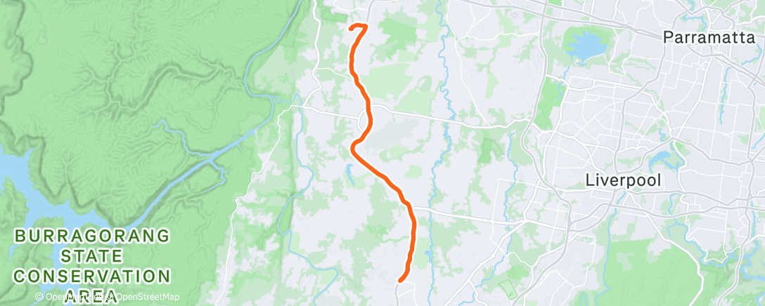 Map of the activity, Morning Ride
