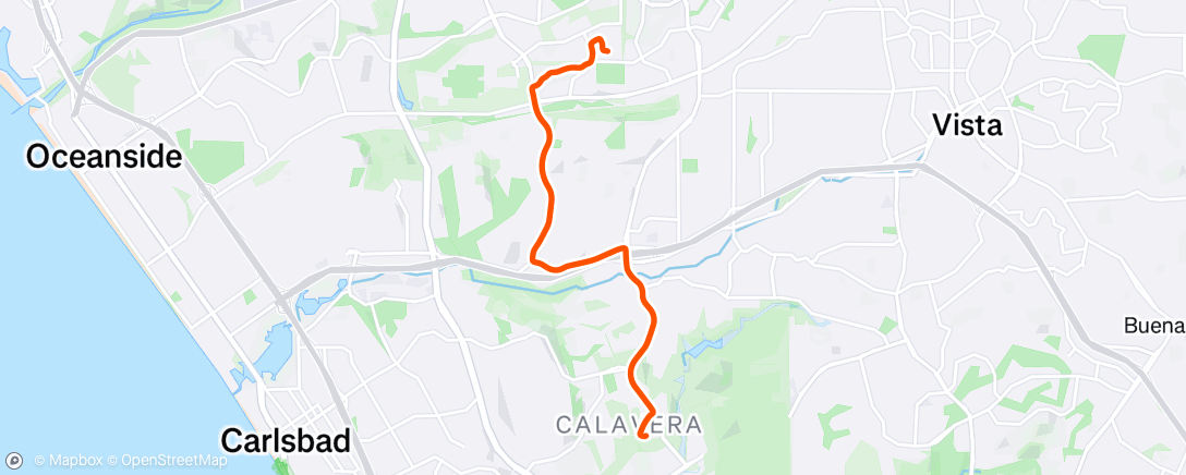 Map of the activity, Afternoon Ride