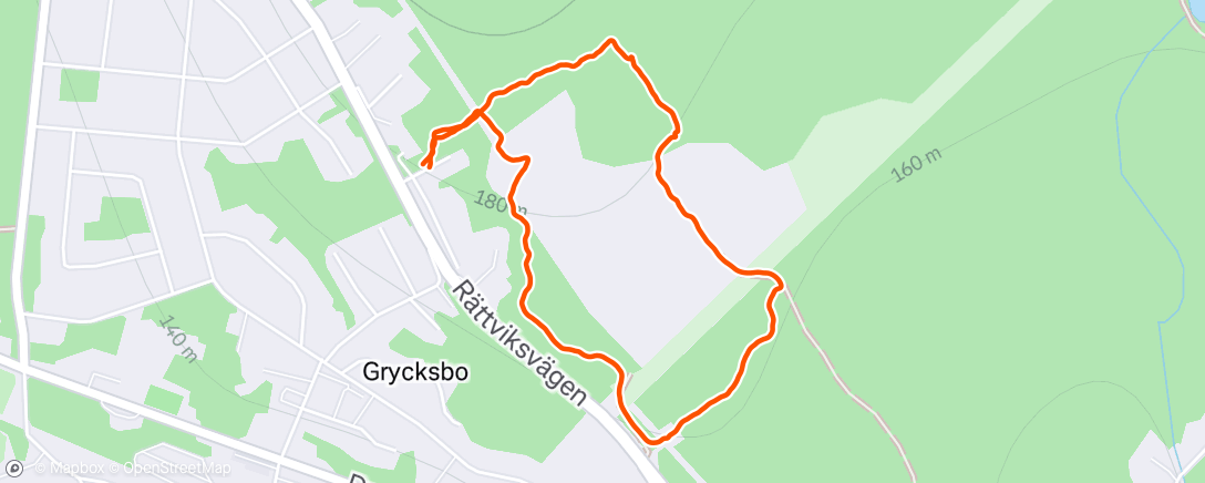 Map of the activity, Evening Hike