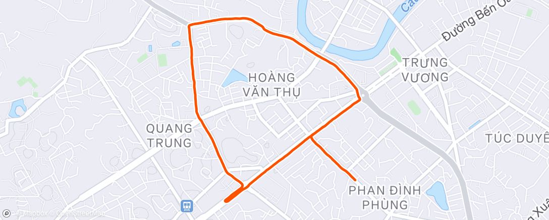 Map of the activity, Morning Run