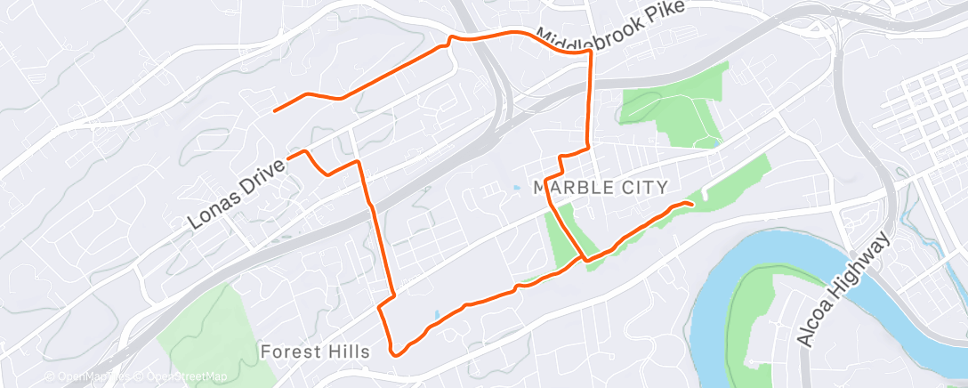 Карта физической активности (Afternoon Run)