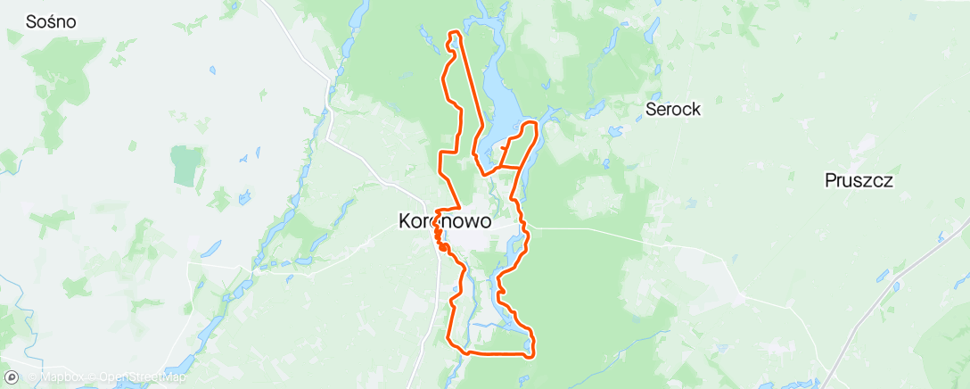 Map of the activity, Koronowo MTB Maraton
