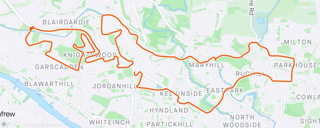 Map of the activity, Final long run before the Marathon!! Let the tapering begin!! 😊😉😎💪💪🤟🏴󠁧󠁢󠁳󠁣󠁴󠁿