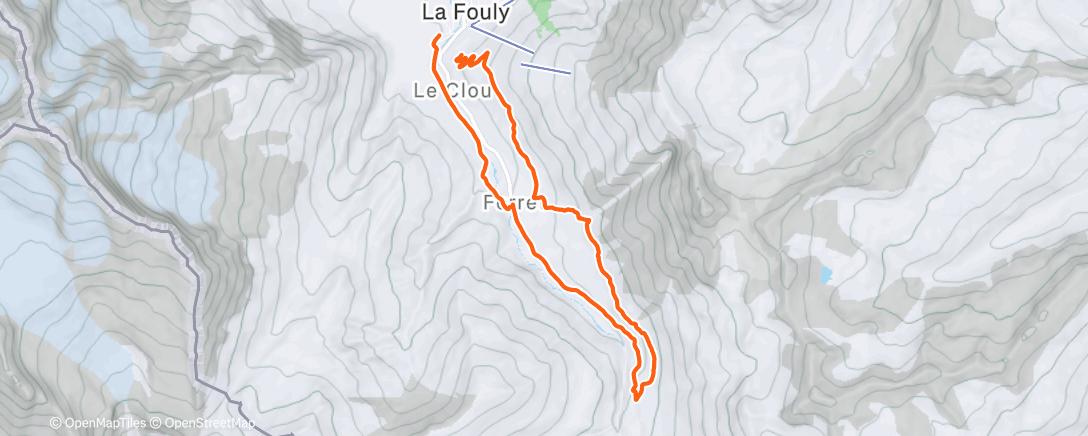 Map of the activity, Trail dans l'après-midi