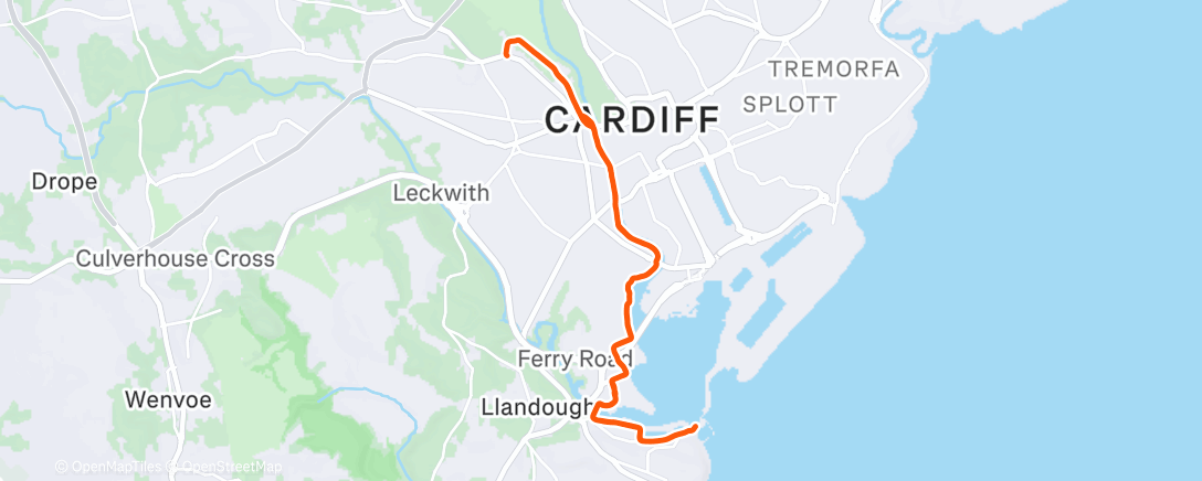 Map of the activity, Morning Run