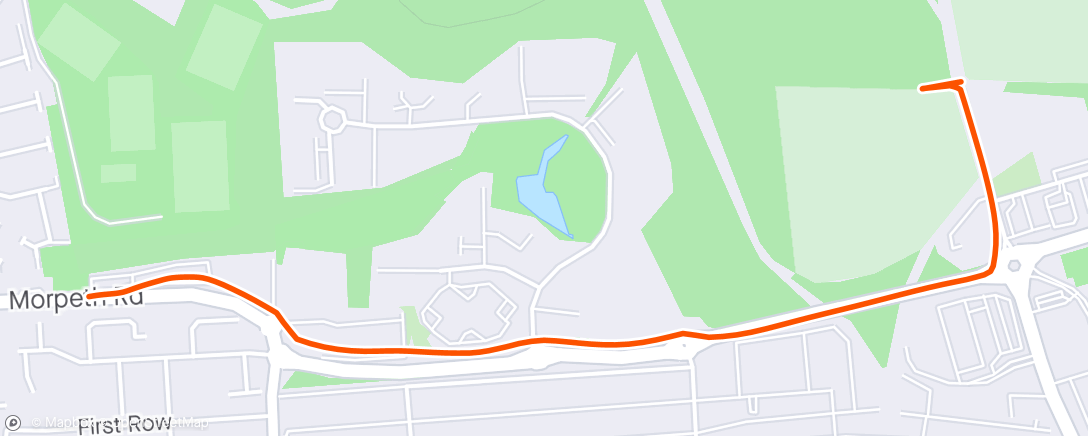 Map of the activity, WU for efforts