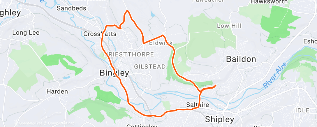 Карта физической активности (Evening Run)