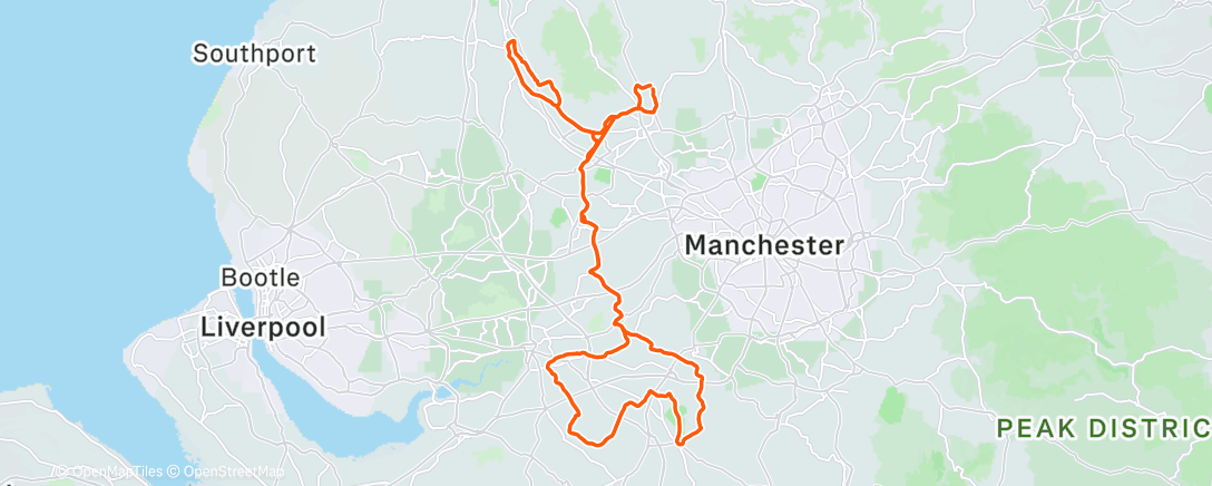 Map of the activity, 100 Miler…… but computer says no!