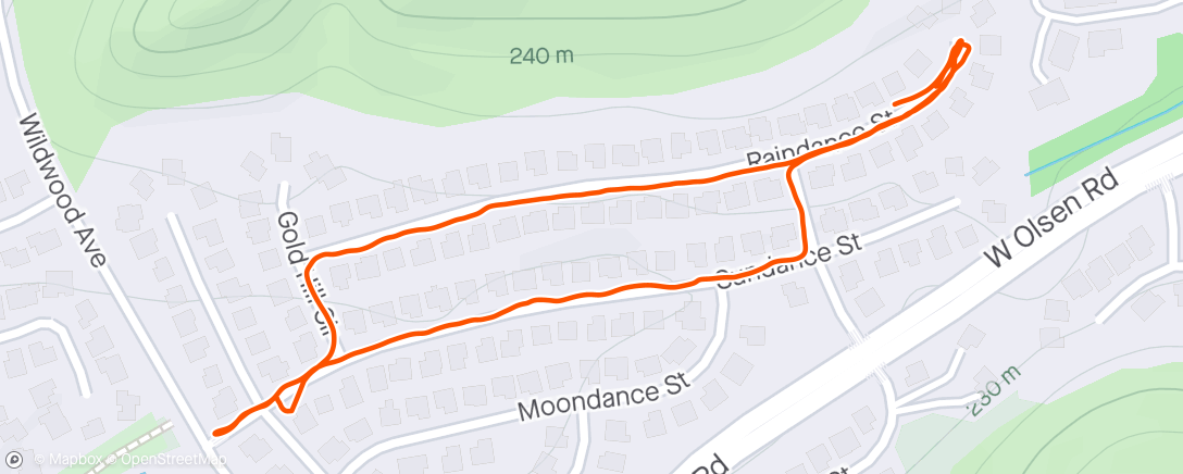 Map of the activity, Morning walk and core exercises