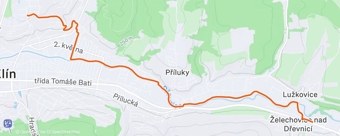 Map of the activity, Morning Run