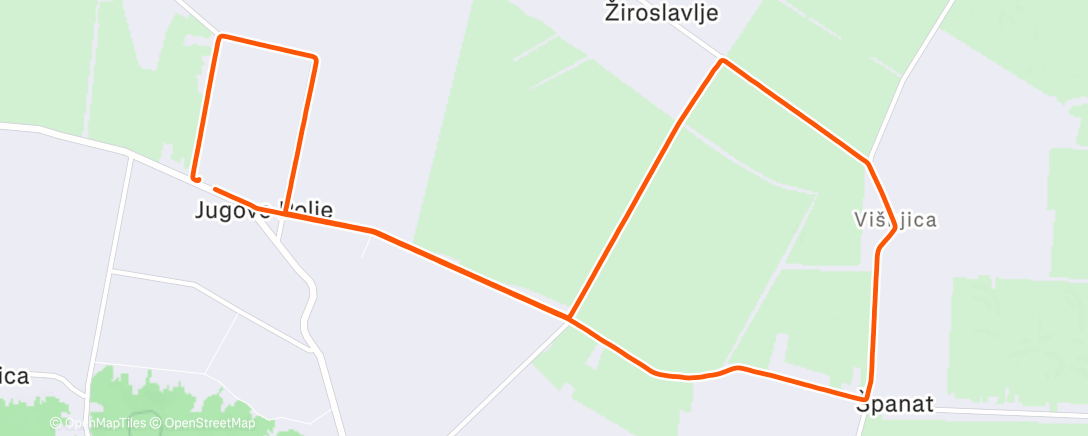 Map of the activity, Morning Run
