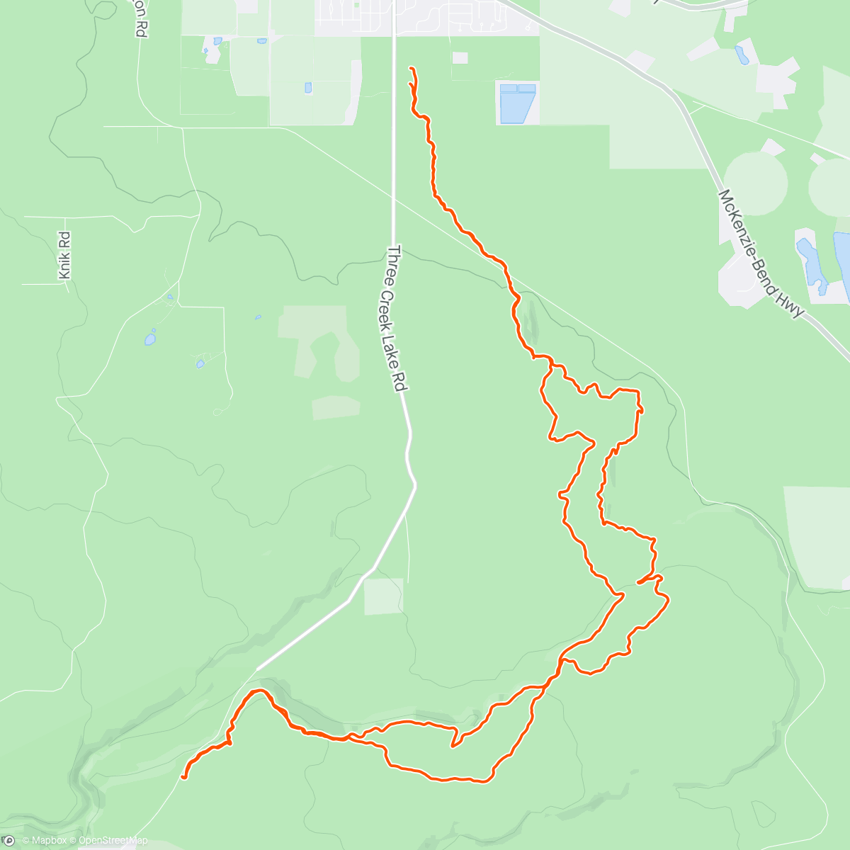 Map of the activity, Sisters Ride