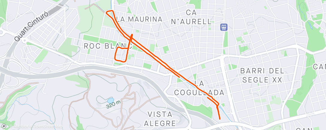 Kaart van de activiteit “Carrera de tarde”