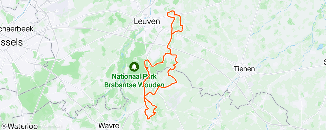 Map of the activity, Ochtendritje met de downhill bikers