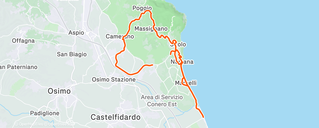 Map of the activity, Morning Ride