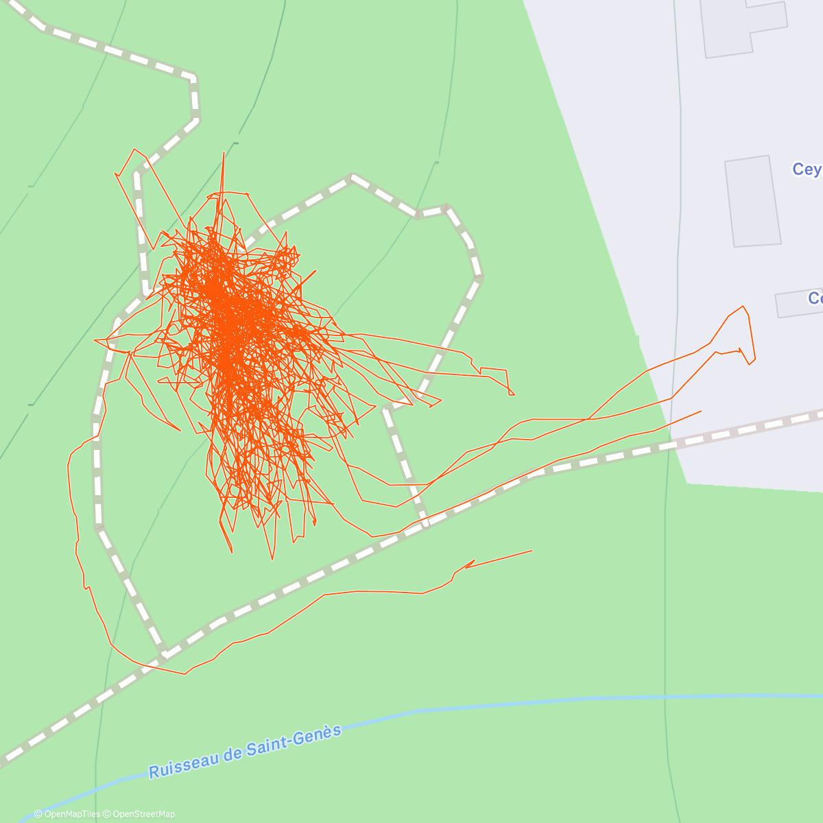 Map of the activity, Top Rope Solo Ceyrat