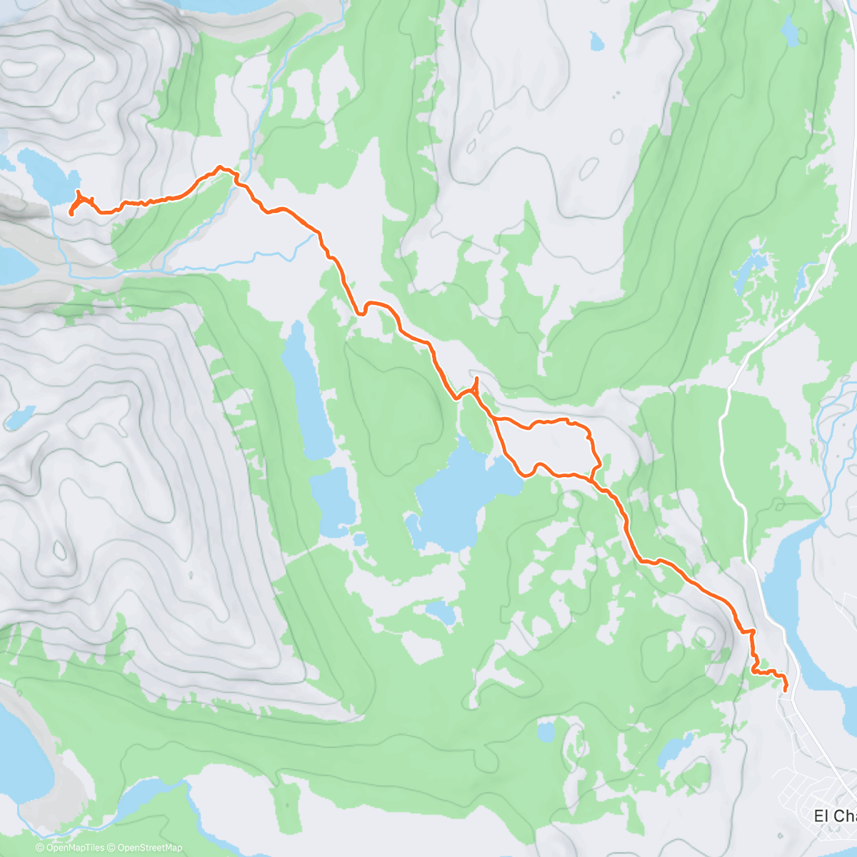 Map of the activity, Fitz Roy Patagonia Hike
