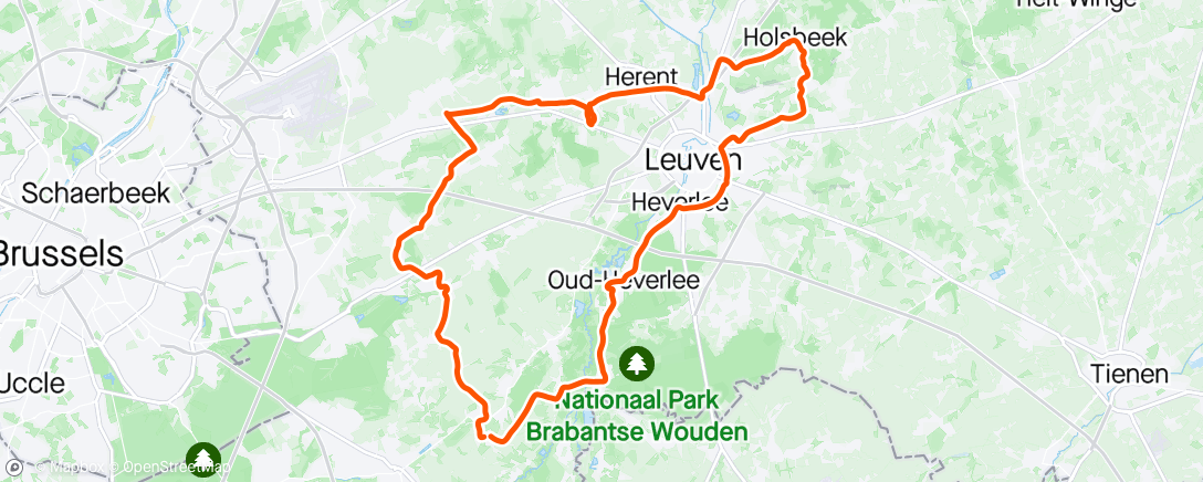 Map of the activity, Terug op de fiets!