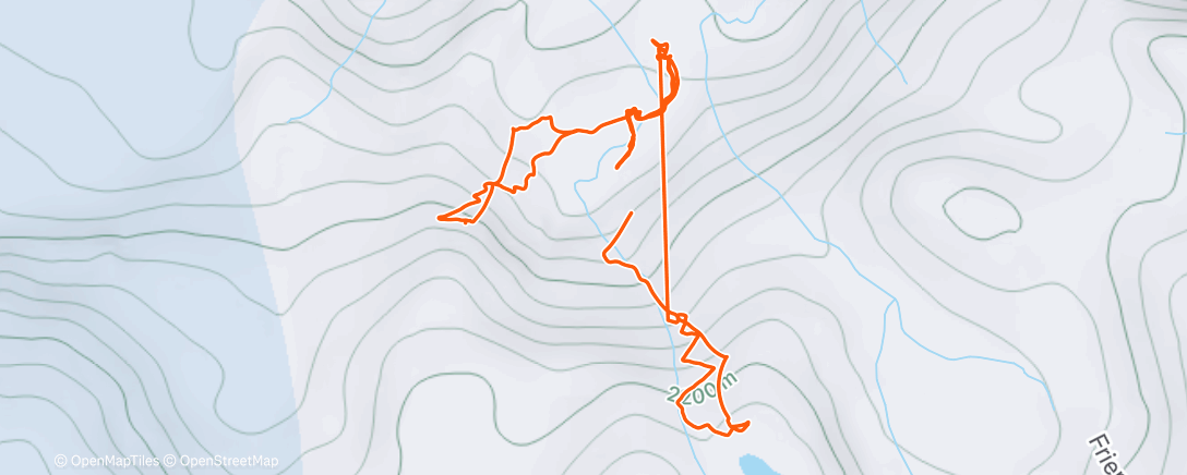 Map of the activity, Evening Backcountry Ski