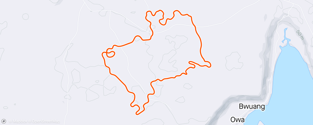 Map of the activity, Zwift - Group Ride: Seattle Baby Steps 1.0-1.3 w/kg (D) on Island Outskirts in Makuri Islands