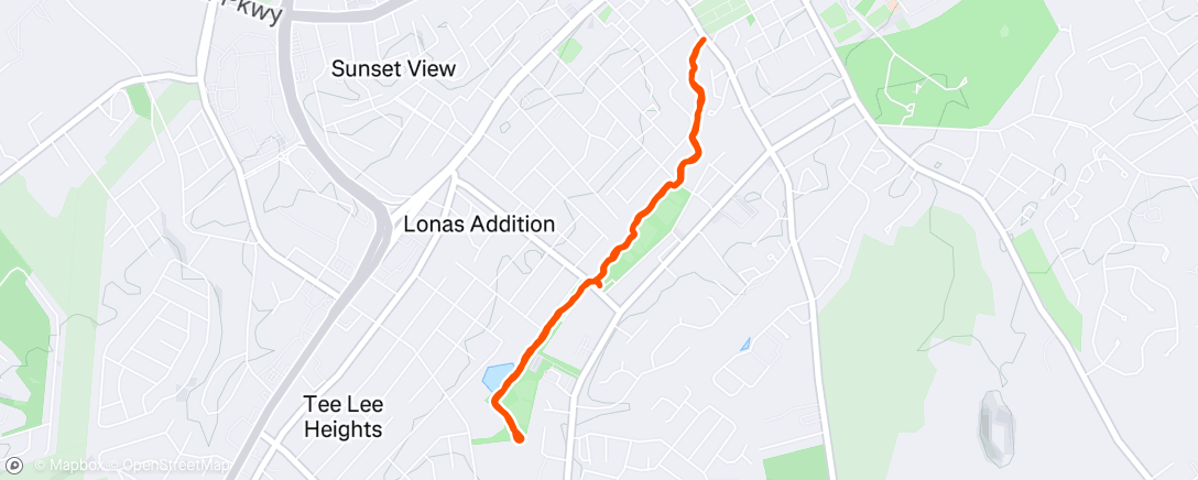 Map of the activity, Maryville Greenway