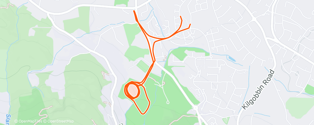 Map of the activity, Afternoon Run