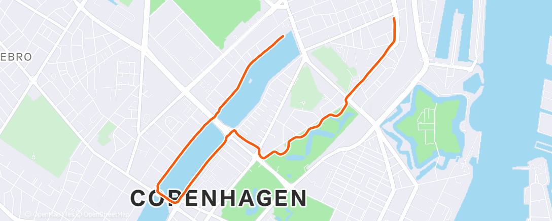 Map of the activity, Løbeklubben + mini bobber
