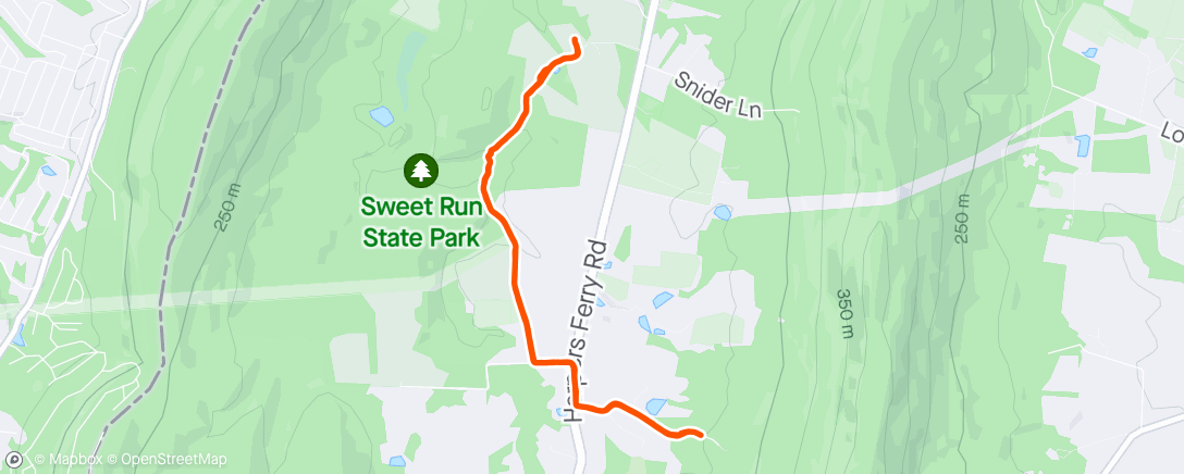 Map of the activity, First mile was really like 7 minutes