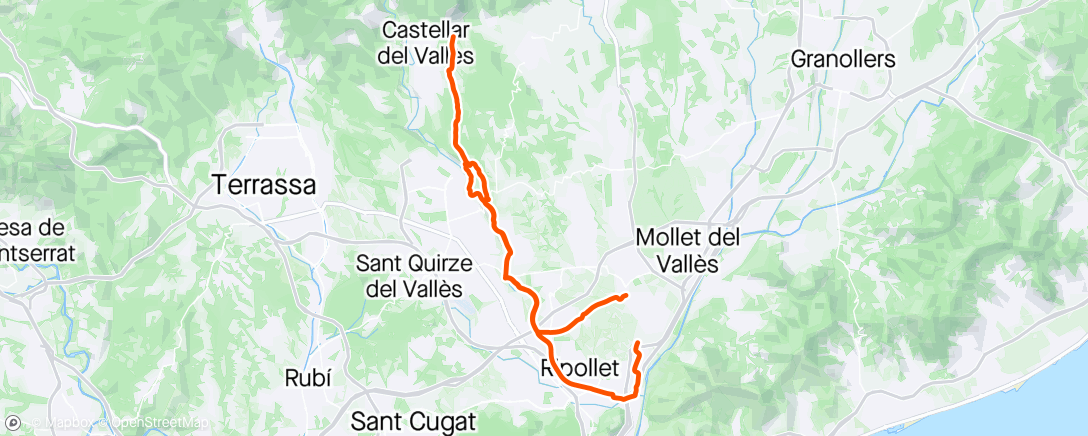 Map of the activity, Ruta a castellar accidentada