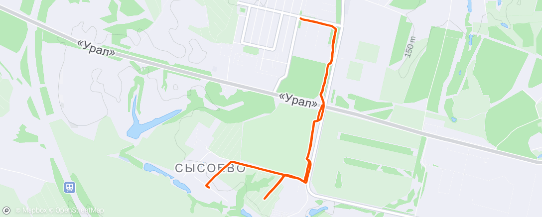 Map of the activity, Evening Run