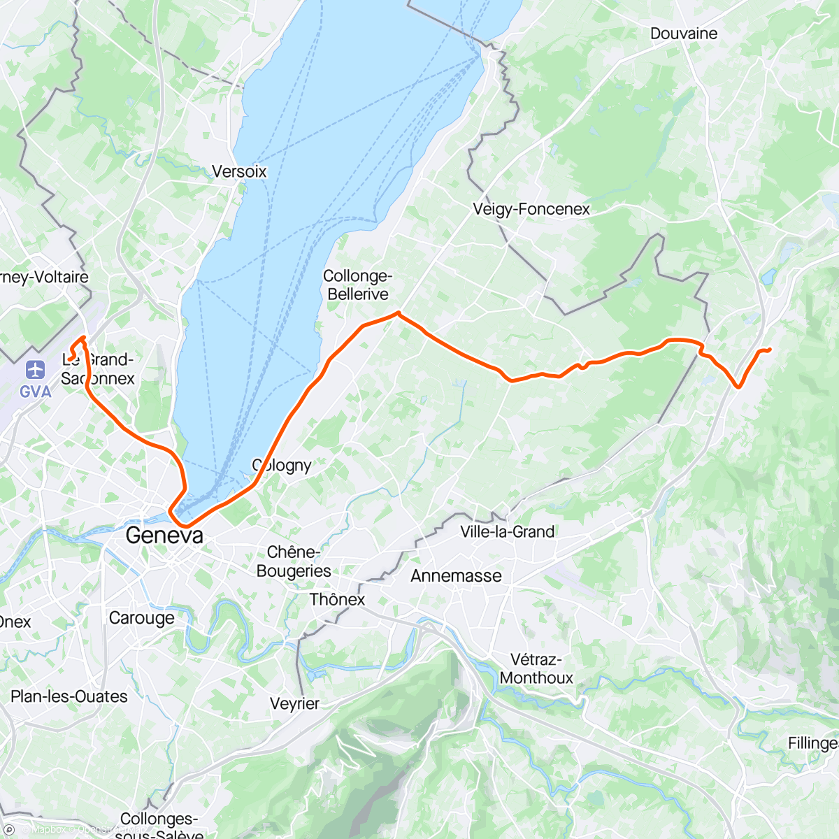 Mapa de la actividad, Vélotaf