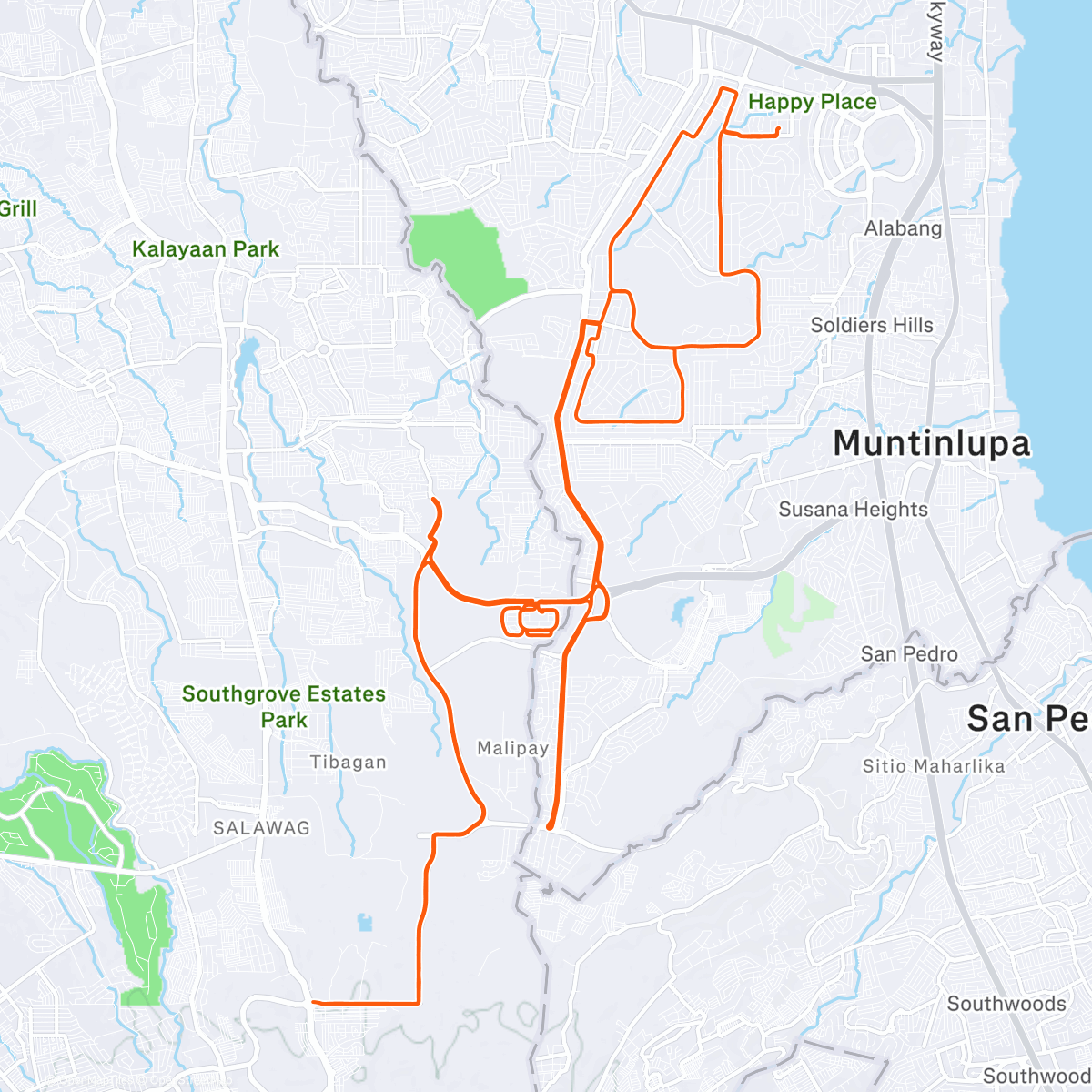 Карта физической активности (Sunday Morning Solo Ride)