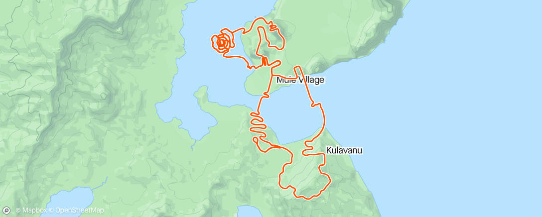 Mapa da atividade, Zwift - Three Sisters in Watopia