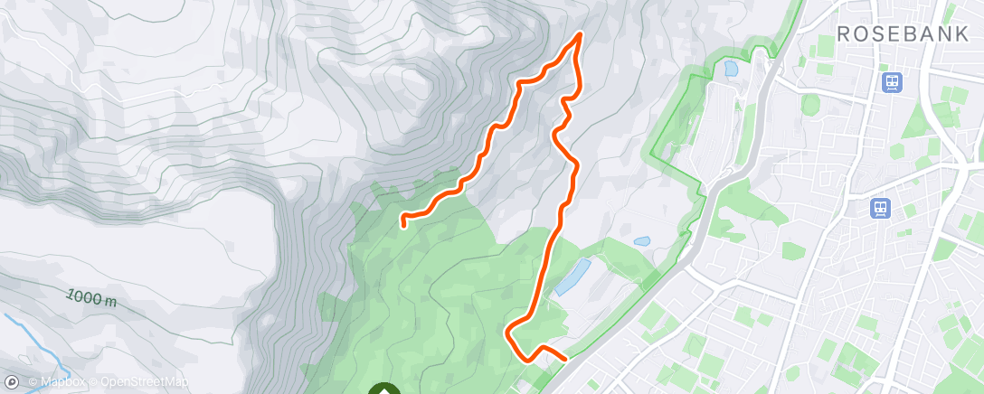 Map of the activity, Trail Running along contour path 🏃🏼‍♀️