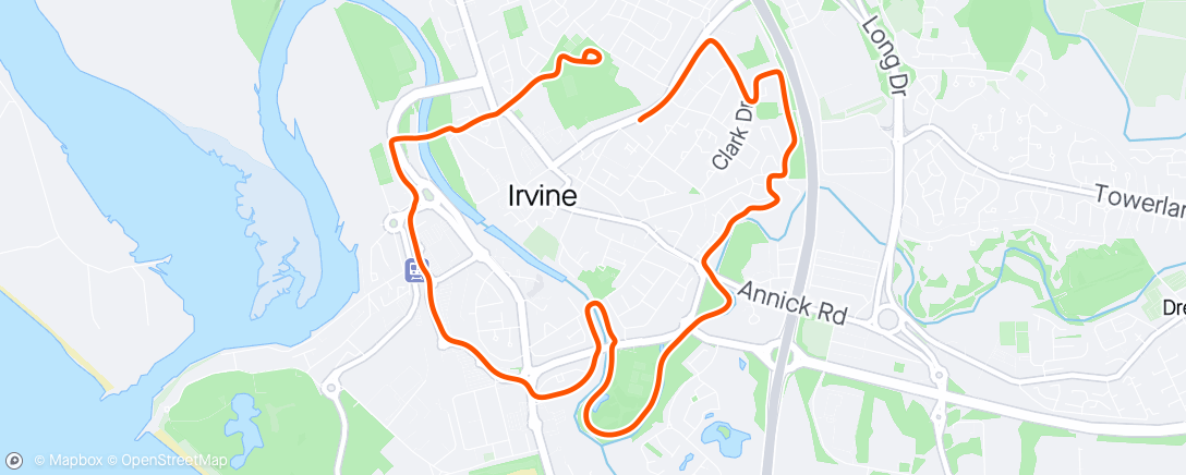 Map of the activity, Dry, enjoyable, progressive run to meet J and Breagha 👍🏃‍♂️🐕🏃‍♀️