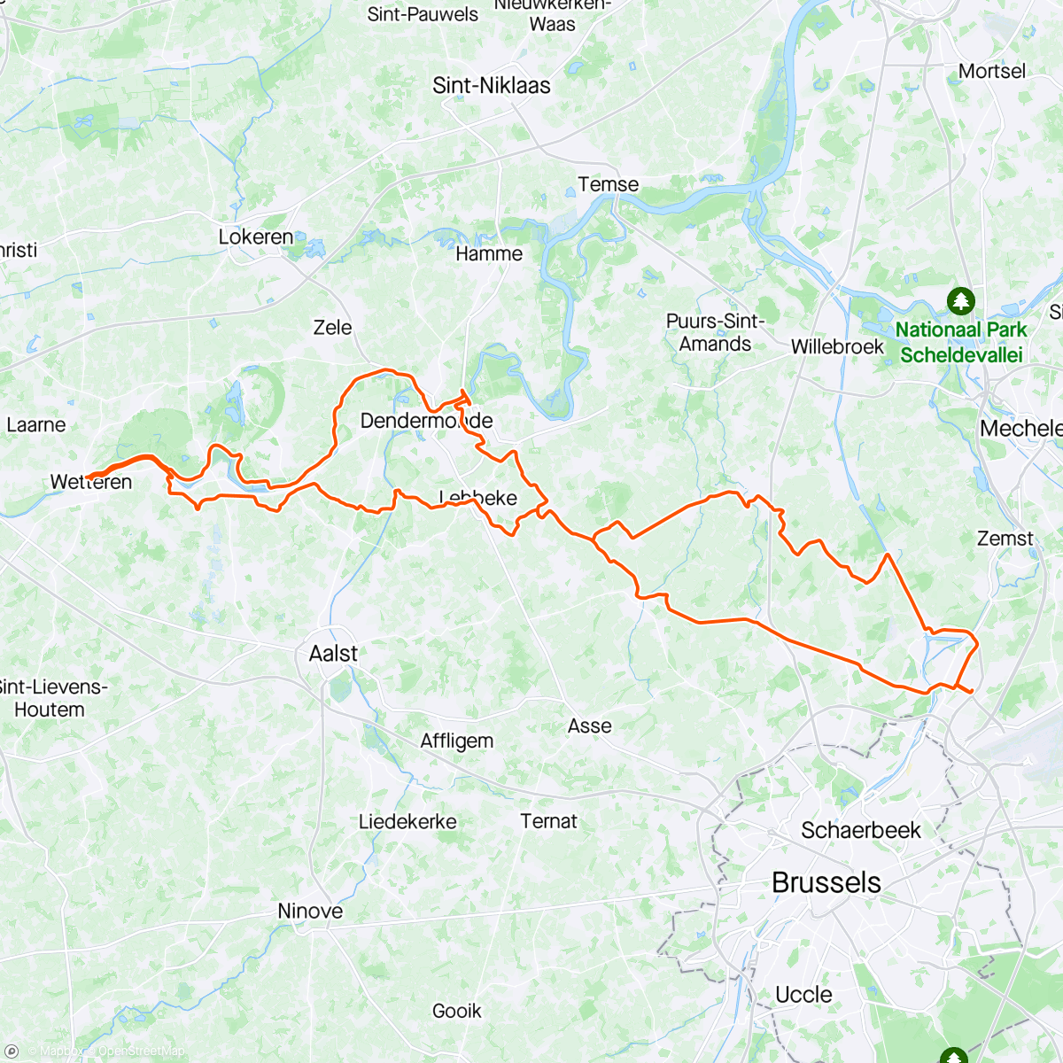 Map of the activity, Zon dagje op de fiets 😎