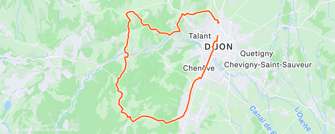 Map of the activity, Sortie vélo dans l'après-midi