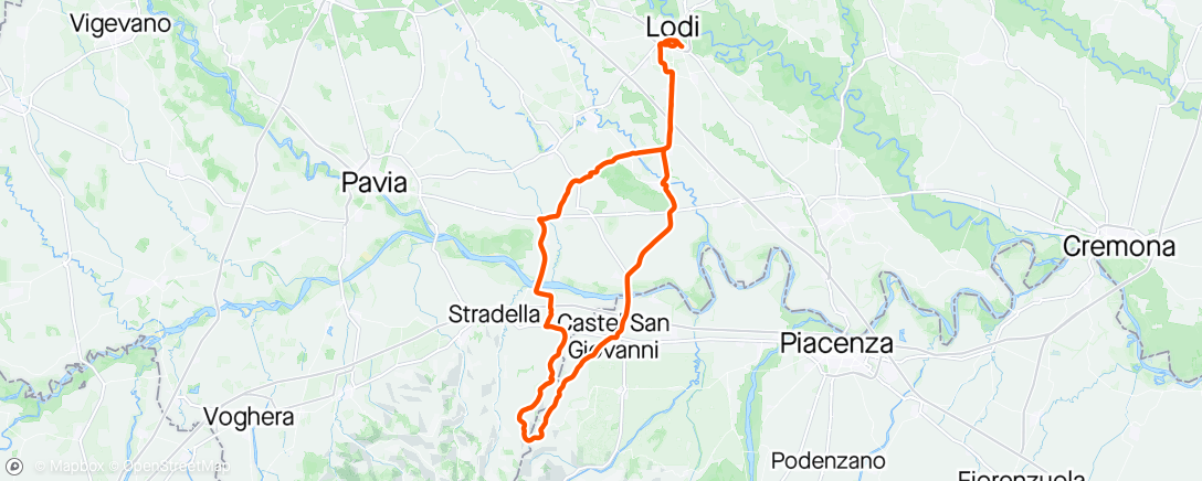 Mapa da atividade, Giro mattutino con la Colnago Tecnos 12.3