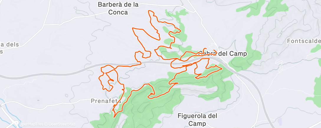 Map of the activity, Bicicleta eléctrica matutina