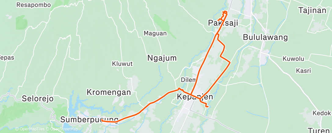Map of the activity, Mancal Rabu