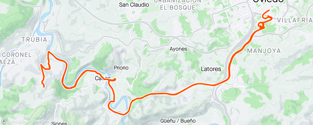 Map of the activity, Senda Verde hasta Picayo 😅😅